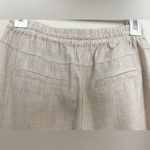 Summer beige trousers with floral embroidery size S - Picture 6 of 12